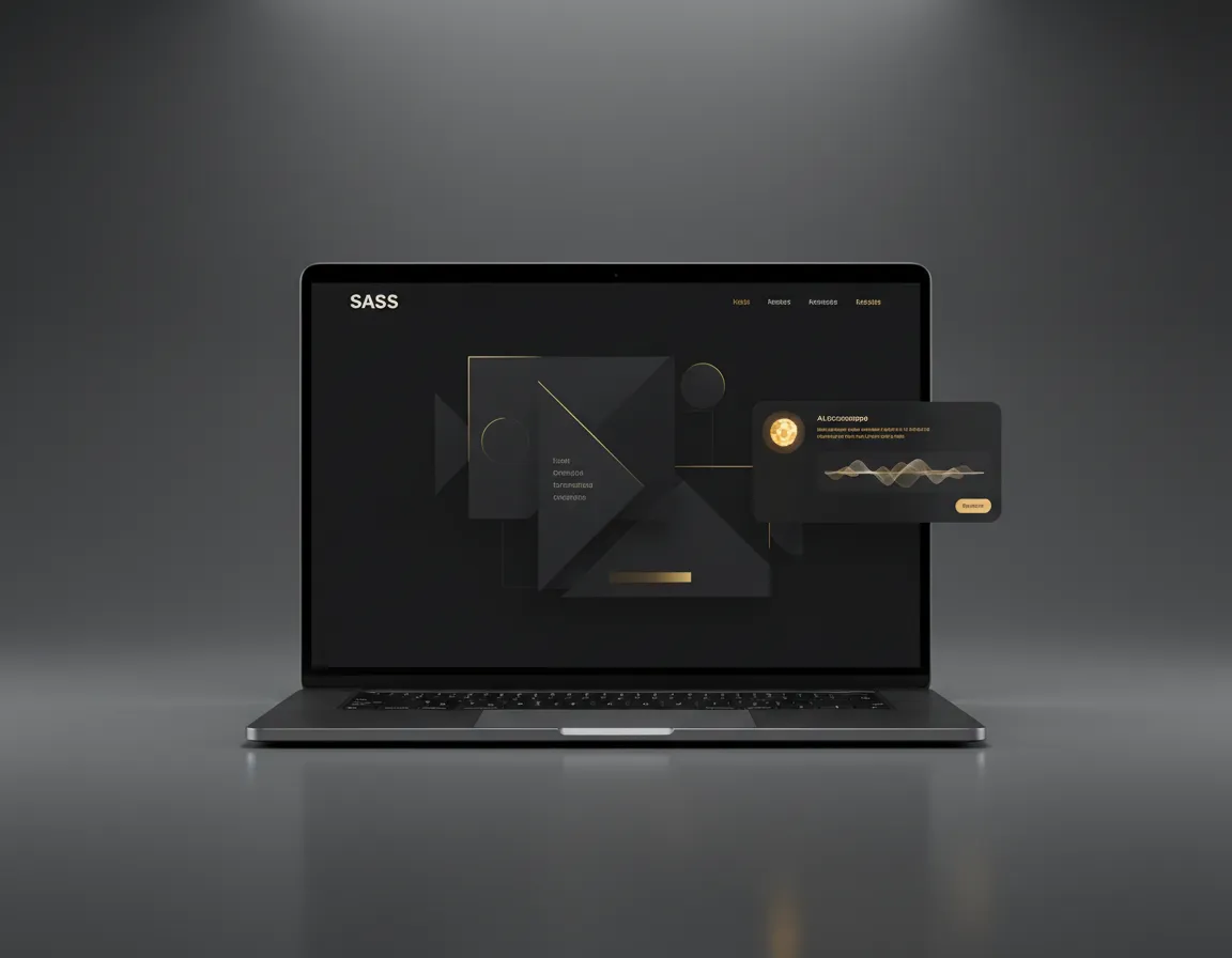 SaaS landing page mockup